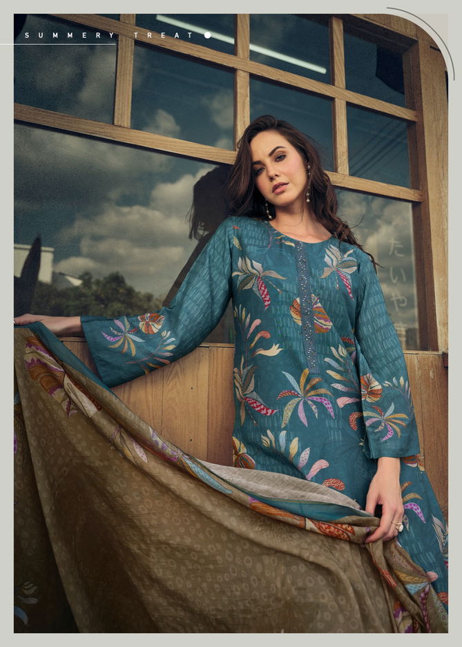 The Summer Bloom By Prm Muslin Silk Khatli Work Design Salwar Kameez Wholesale Price In Surat